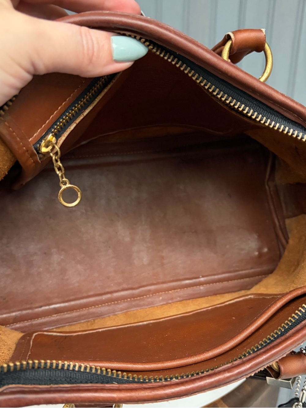 Vintage Coach Baxter Satchel Brown Glove-Tanned Leather Bag British Tan Bag - Picture 13 of 17